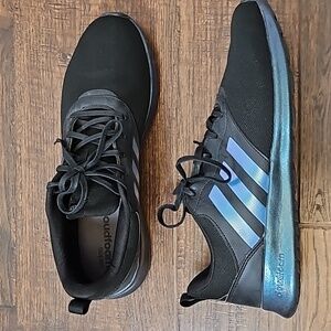 Adidas, Cloudfoam Super, black / iridescent, women's sneakers, size 11